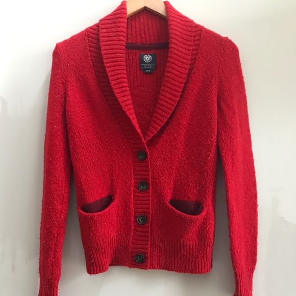 Red sweater/ cardigan - Picture 1 of 3
